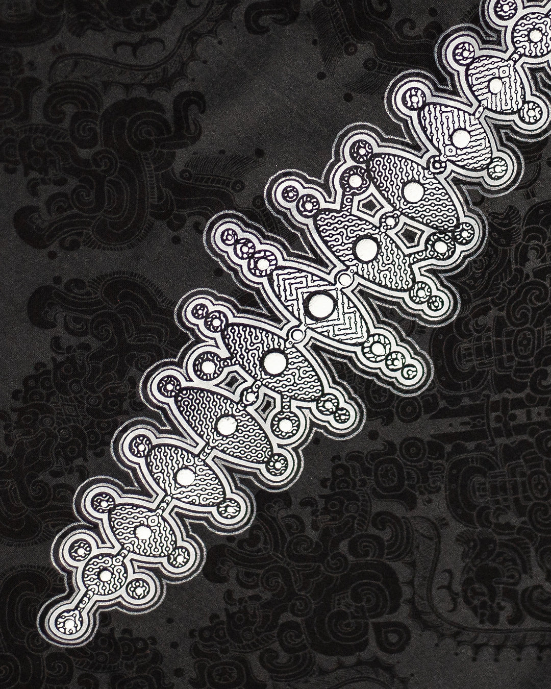 Open Tank Top Men / Black Cotton Shinker - MAYAN CODEX Galactik Spine